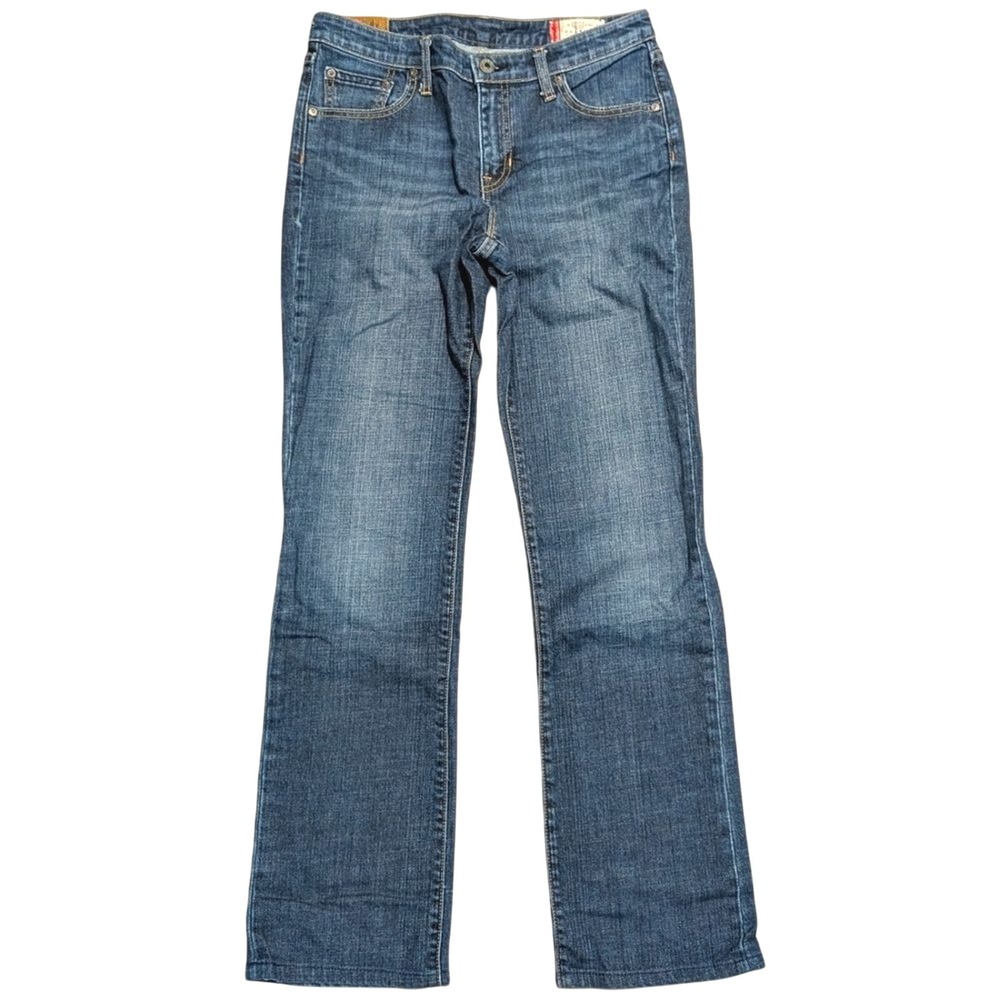 Gap 1969 Bootcut Jeans Womens 4 Long Tall Dark Faded Wash Denim Stretch‎ Classic